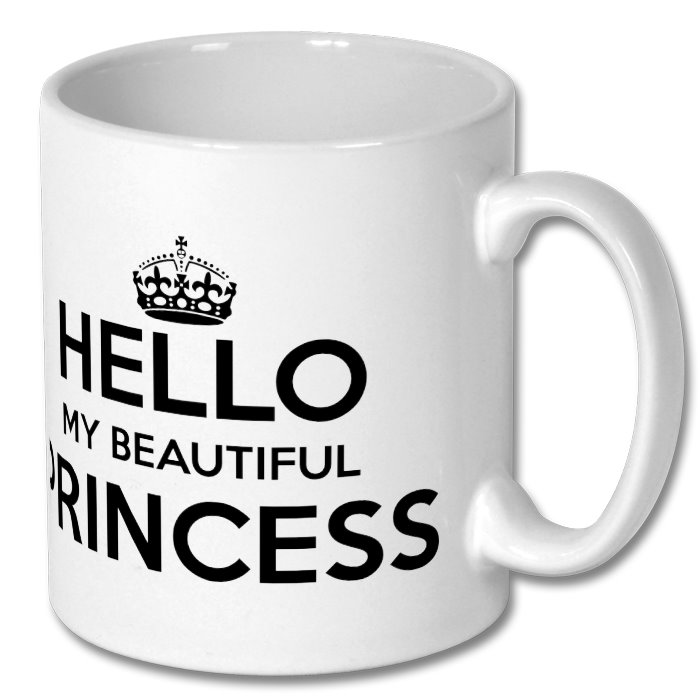 Mug blanc Hello my beautiful Princess – Je suis un diamant