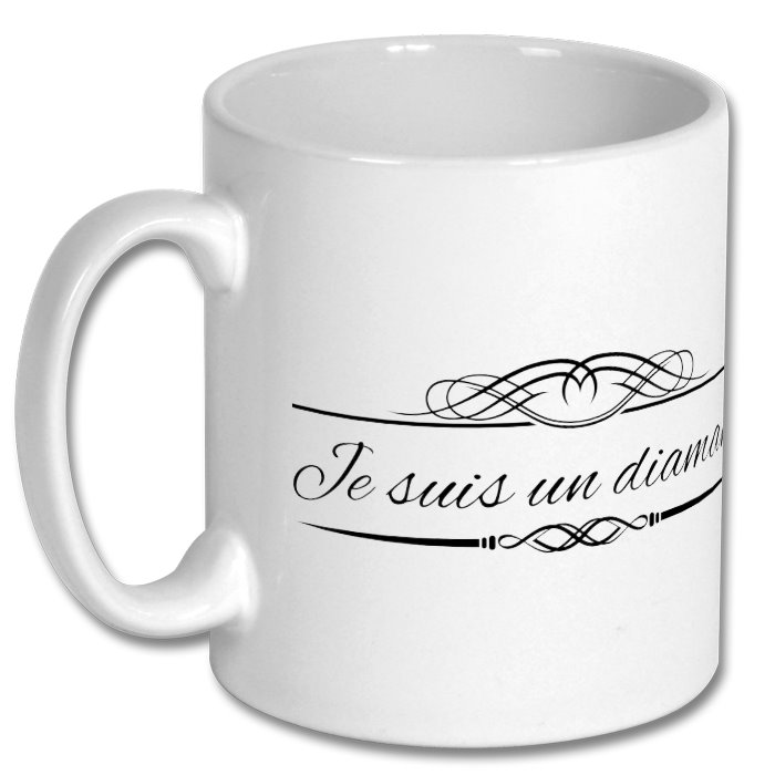 Mug blanc Hello my beautiful Princess – Je suis un diamant – Image 2